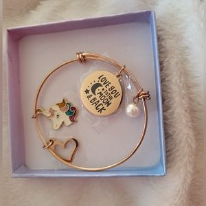 NWT, Only taken out of the box for pictures, 2 the moon and back Charm bracelet
